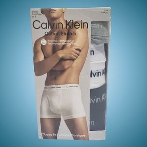 Calvin Klein Cotton Stretch Trunks Classic Fit 5 Pairs Large White/Grey/Black